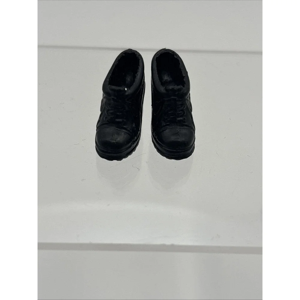 Vtg~Barbie Shoes~Platform/Chunky/High Heeled~Black Sneakers